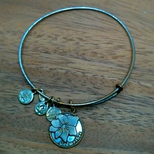 Alex and Ani Godmother charm silver bracelet